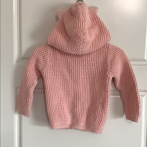 Knit Button Up Sweater with Ears - Picture 3 of 4